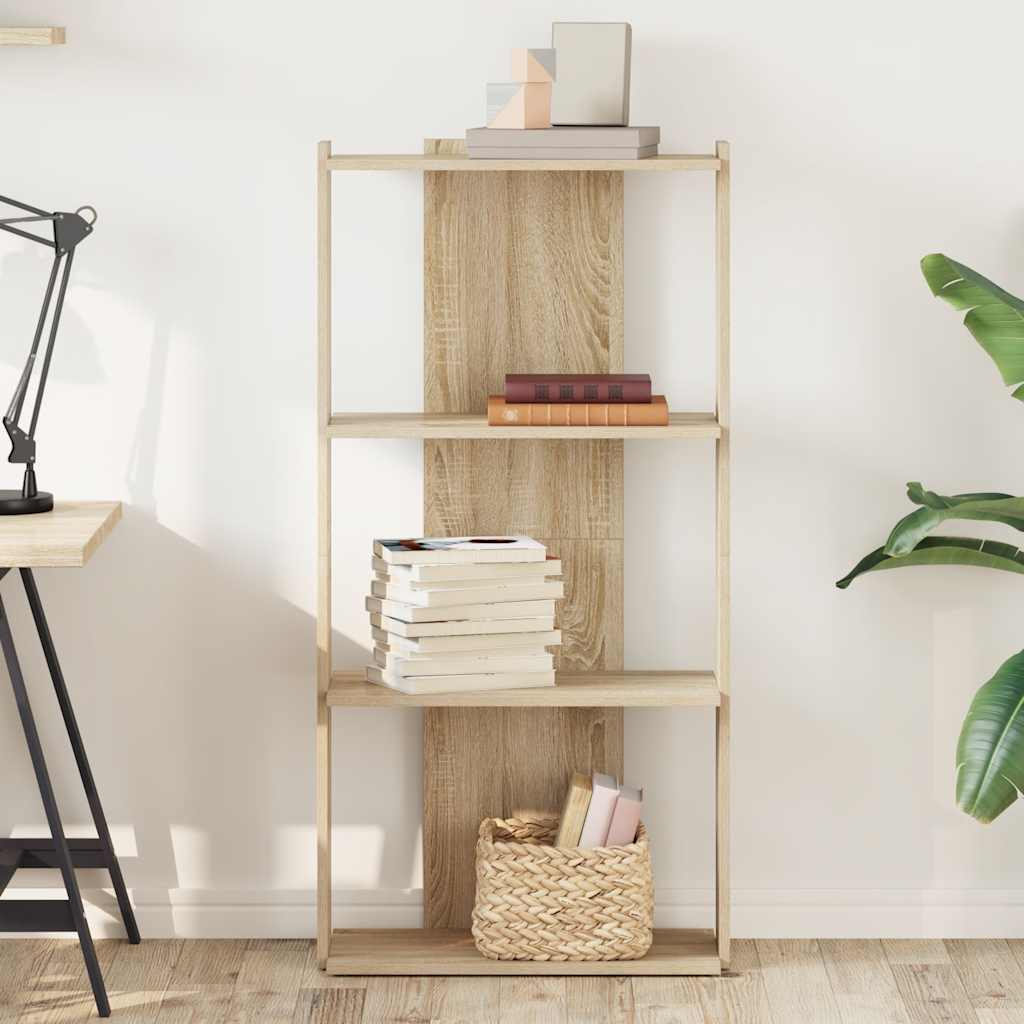 Bibliothèque à 3 niveaux chêne sonoma 60x30x120 cm - XIOS