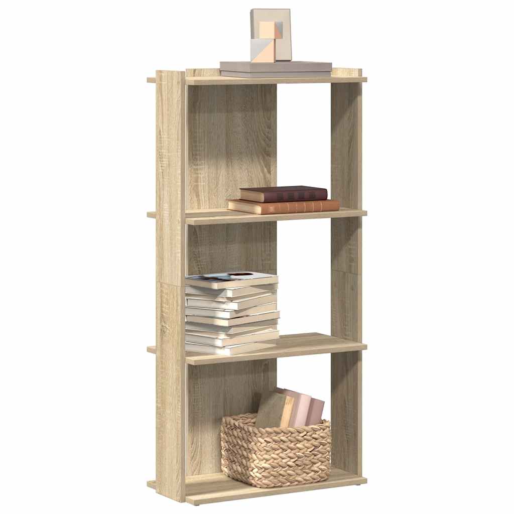 Bibliothèque à 3 niveaux chêne sonoma 60x30x120 cm - XIOS