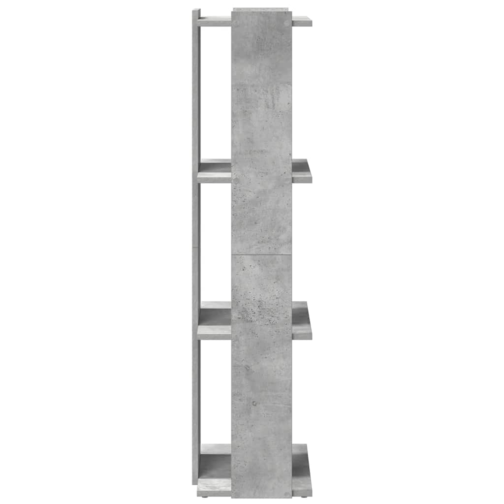 Bibliothèque à 3 niveaux gris béton 60x30x120cm bois ingénierie - XIOS