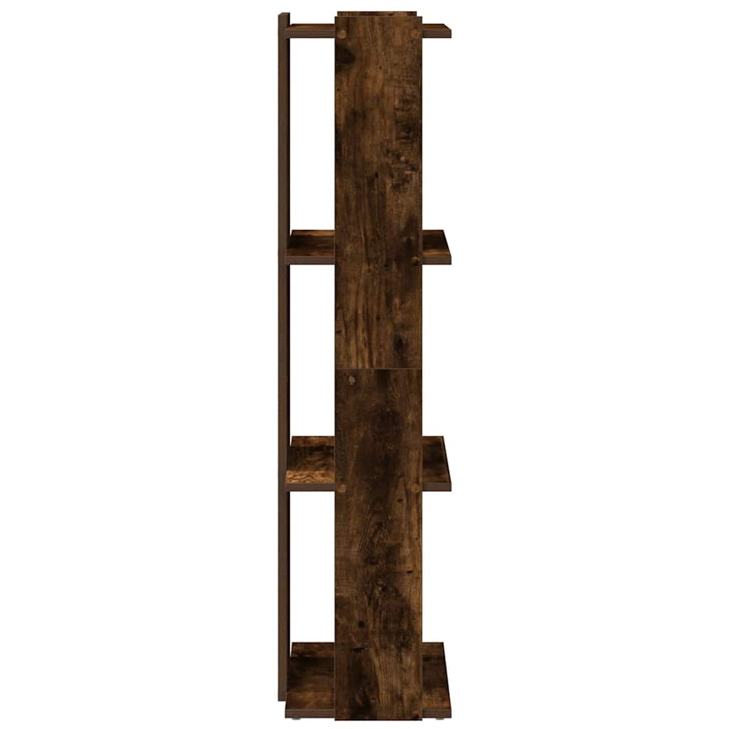 Bibliothèque 3 niveaux chêne fumé 60x30x120cm bois d'ingénierie - XIOS