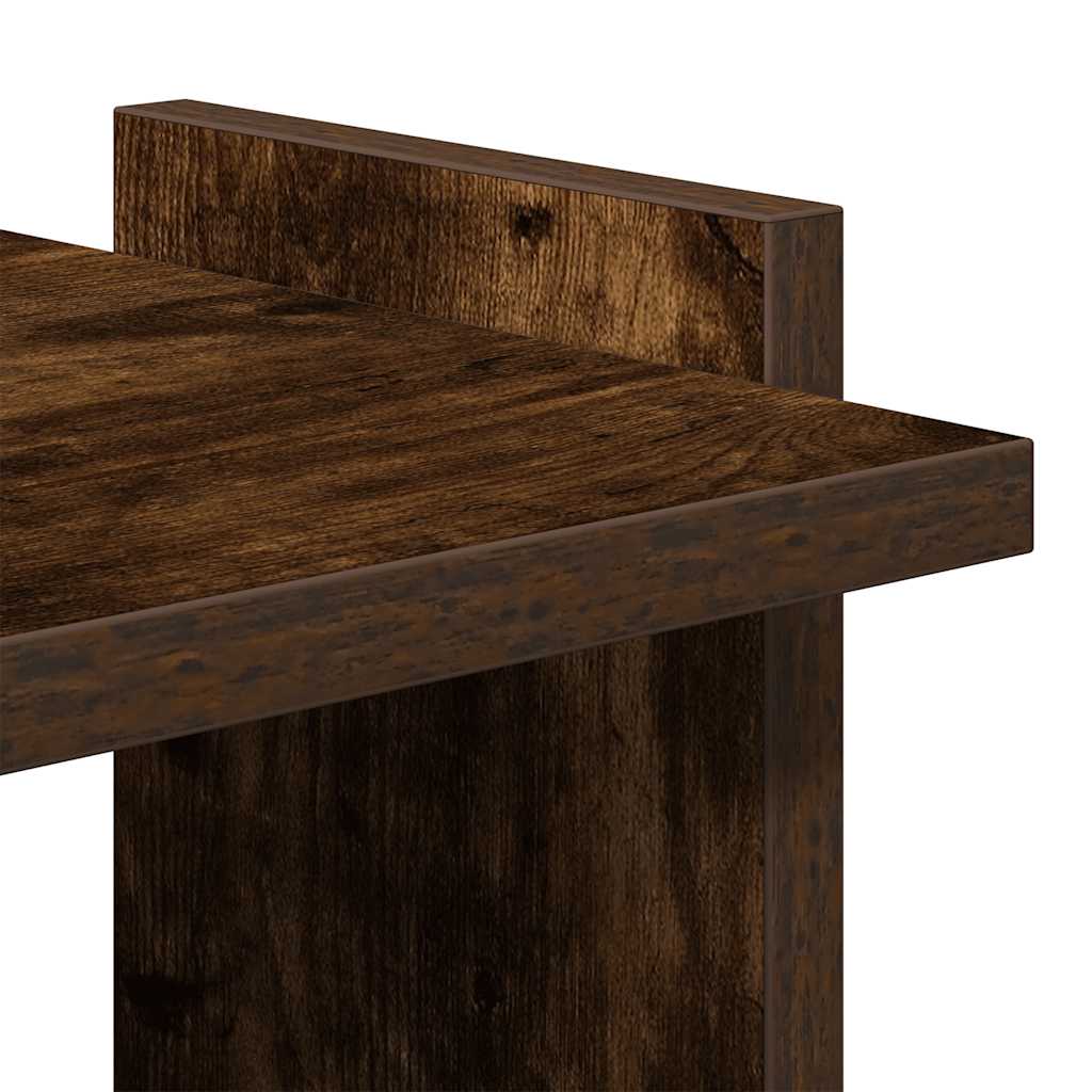 Bibliothèque 3 niveaux chêne fumé 60x30x120cm bois d'ingénierie - XIOS