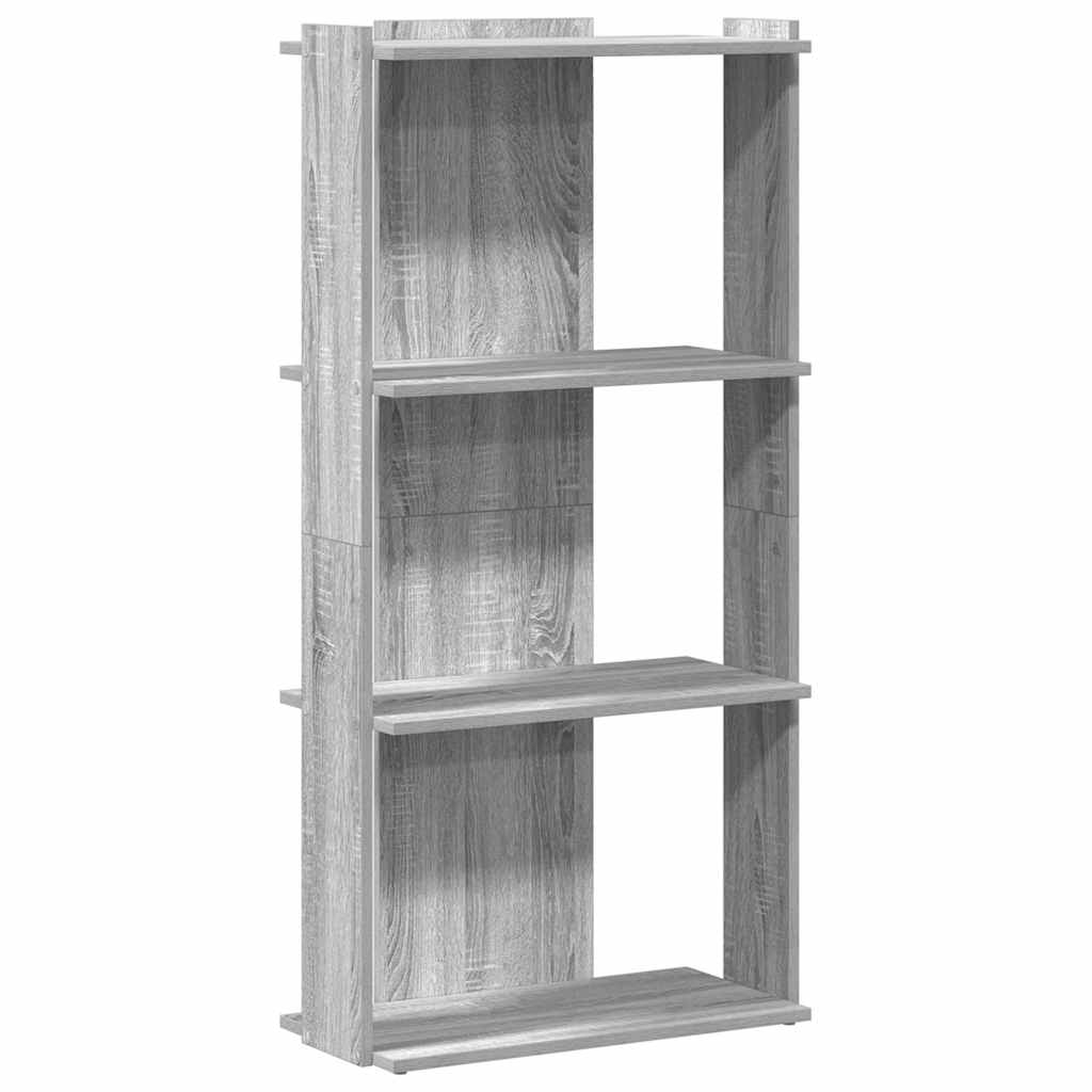 Bibliothèque à 3 niveaux sonoma gris 60x30x120 cm - XIOS