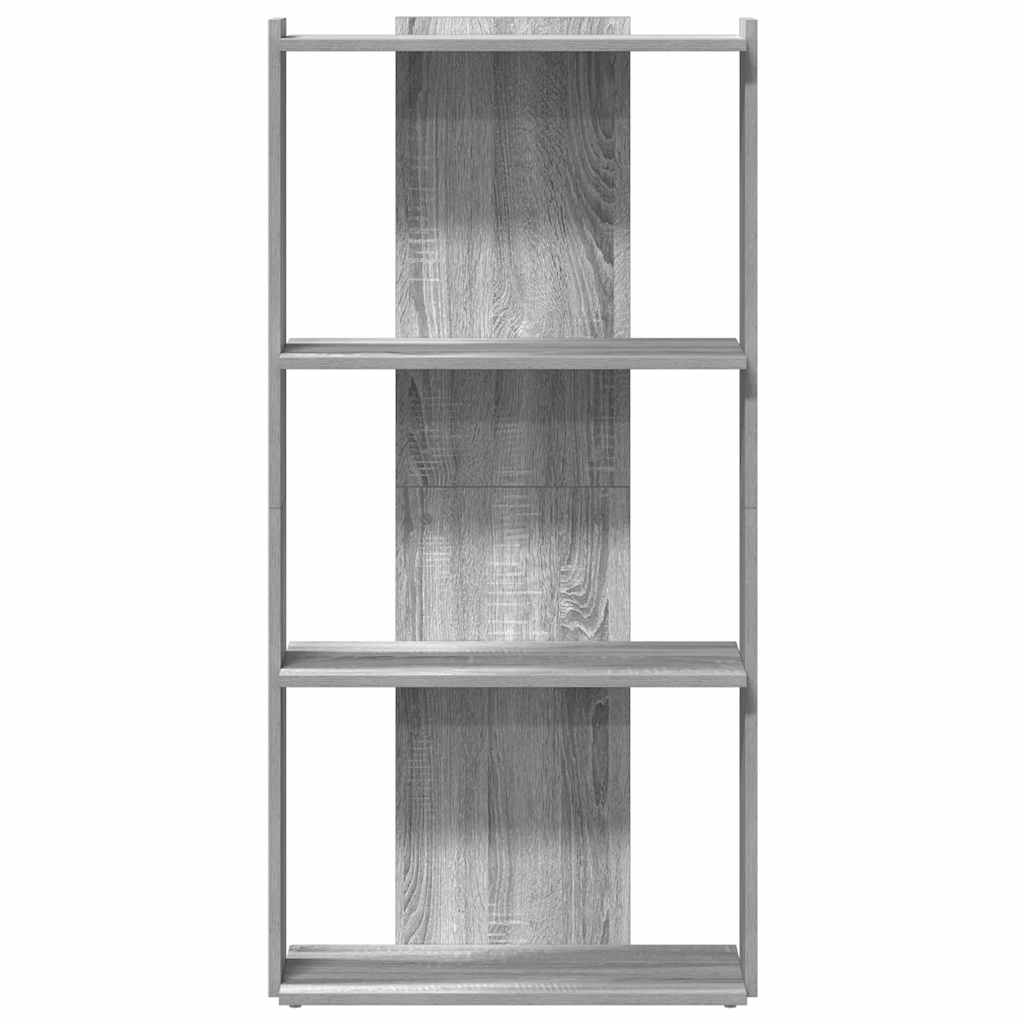 Bibliothèque à 3 niveaux sonoma gris 60x30x120 cm - XIOS