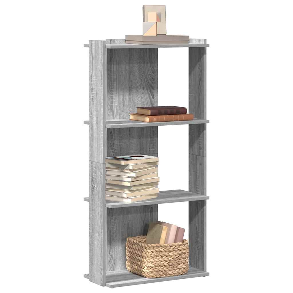 Bibliothèque à 3 niveaux sonoma gris 60x30x120 cm - XIOS