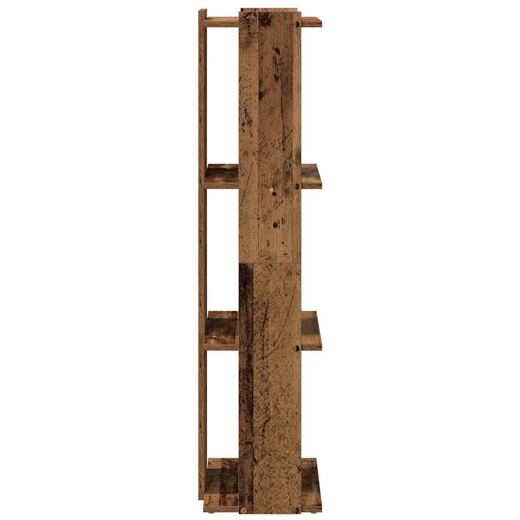 Bibliothèque à 3 niveaux vieux bois 60x30x120cm bois ingénierie - XIOS