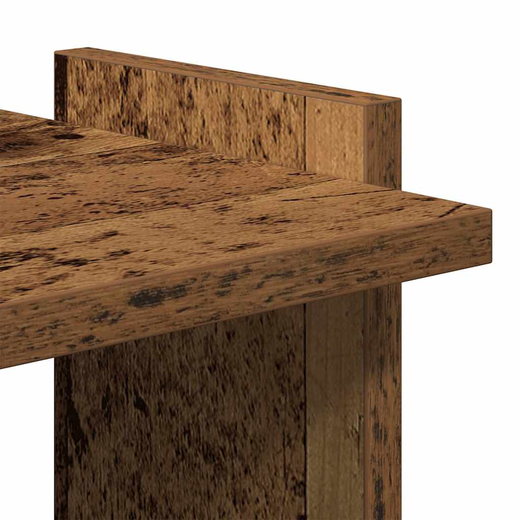 Bibliothèque à 3 niveaux vieux bois 60x30x120cm bois ingénierie - XIOS