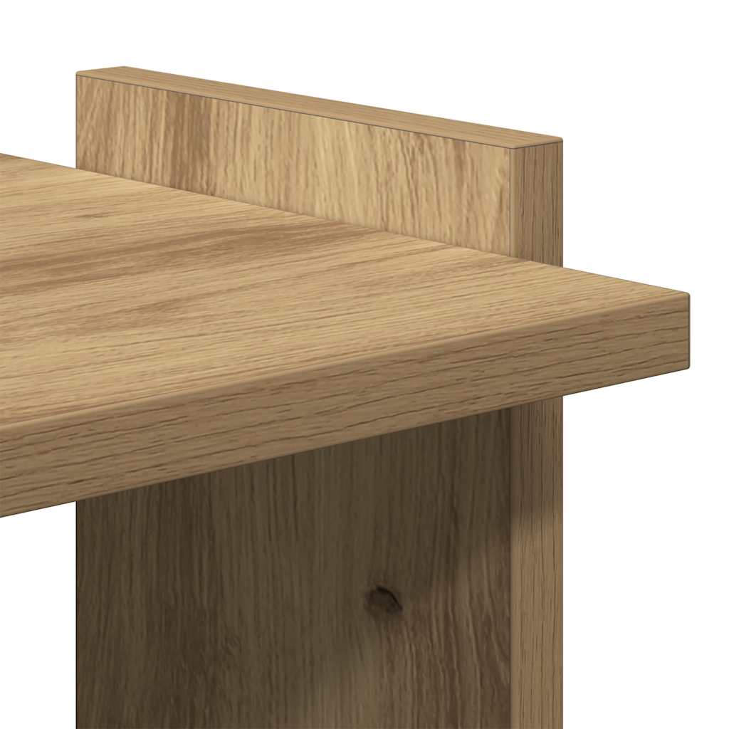 Bibliothèque à 3 niveaux chêne artisanal 60x30x120 cm - XIOS