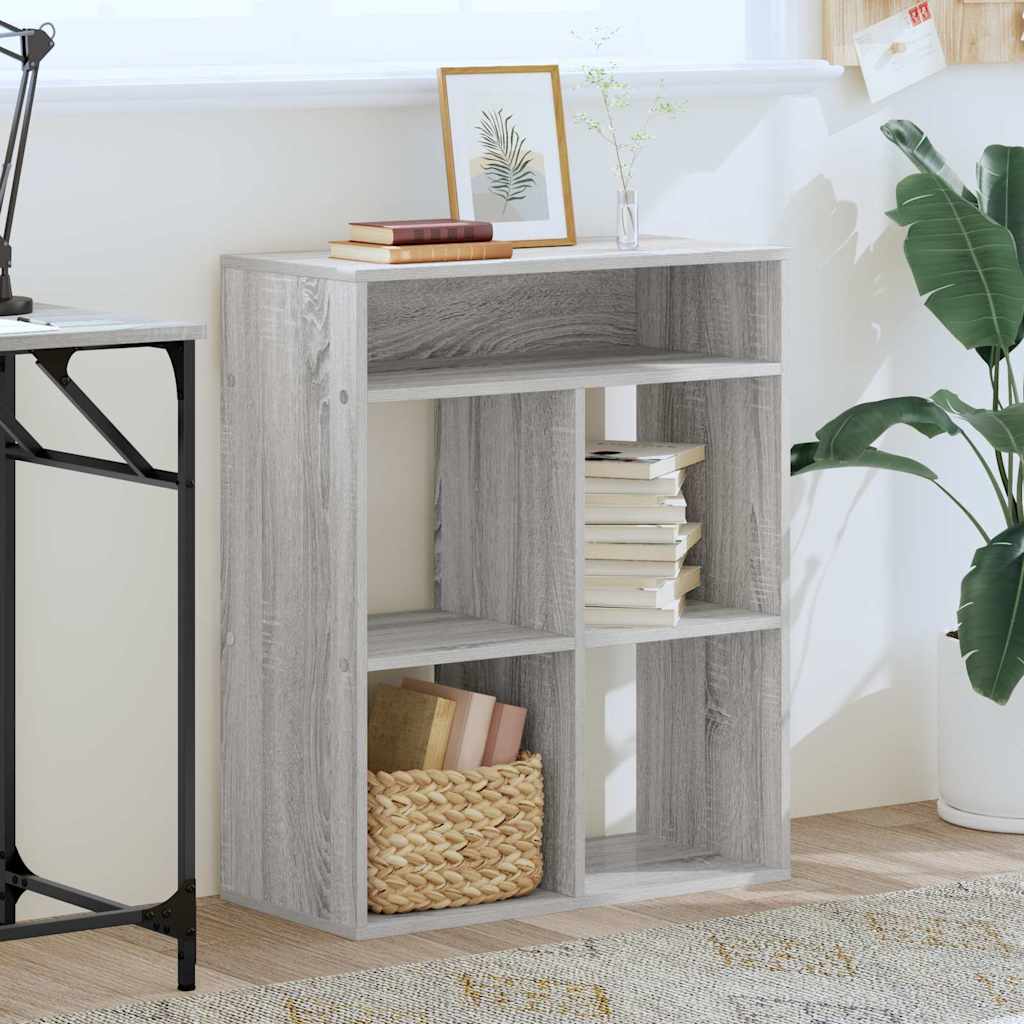 Bibliothèque sonoma gris 66x31x80 cm bois d'ingénierie - XIOS
