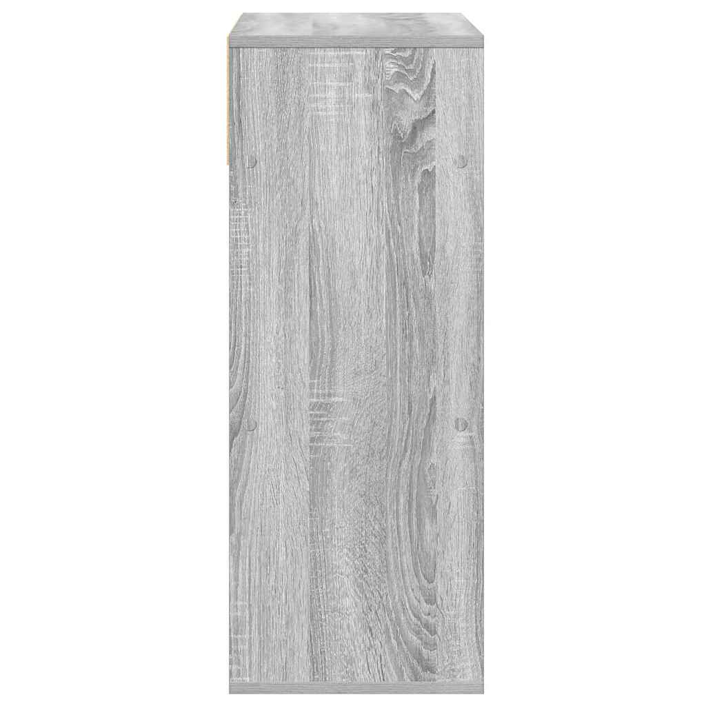 Bibliothèque sonoma gris 66x31x80 cm bois d'ingénierie - XIOS