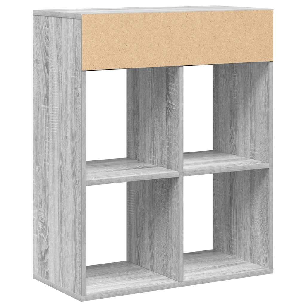 Bibliothèque sonoma gris 66x31x80 cm bois d'ingénierie - XIOS
