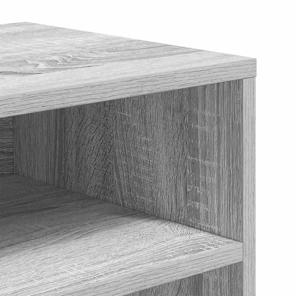 Bibliothèque sonoma gris 66x31x80 cm bois d'ingénierie - XIOS