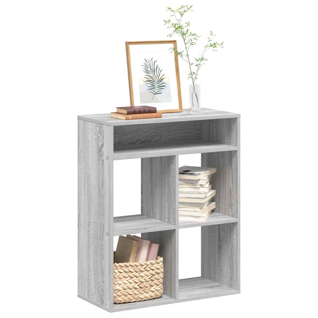 Bibliothèque sonoma gris 66x31x80 cm bois d'ingénierie - XIOS