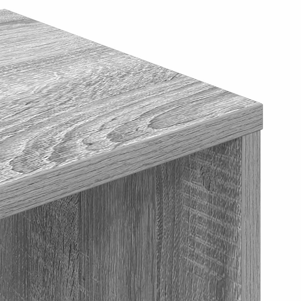 Bibliothèque sonoma gris 34x31x112 cm bois d'ingénierie - XIOS