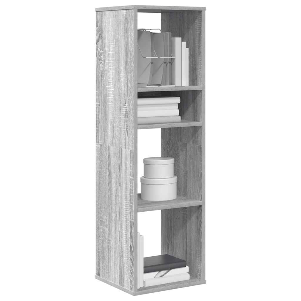 Bibliothèque sonoma gris 34x31x112 cm bois d'ingénierie - XIOS