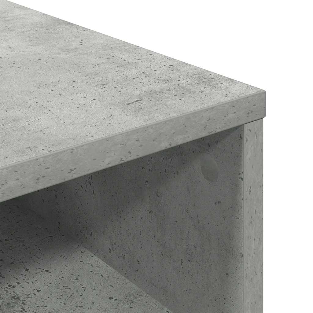 Bibliothèque gris béton 34x31x80 cm bois d’ingénierie - XIOS