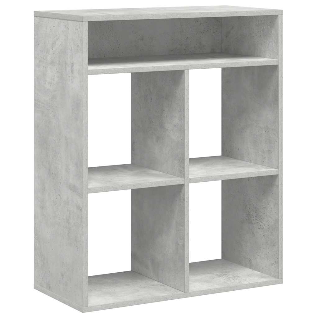 Bibliothèque gris béton 66x31x80 cm bois d’ingénierie - XIOS