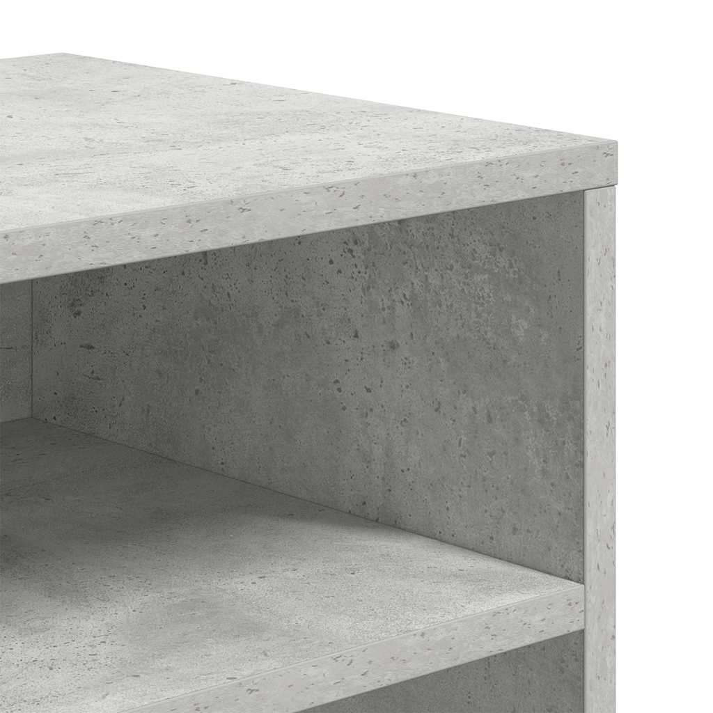 Bibliothèque gris béton 66x31x80 cm bois d’ingénierie - XIOS