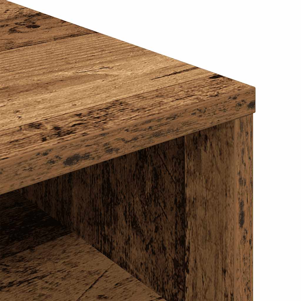 Bibliothèque vieux bois 34x31x80 cm bois d'ingénierie - XIOS