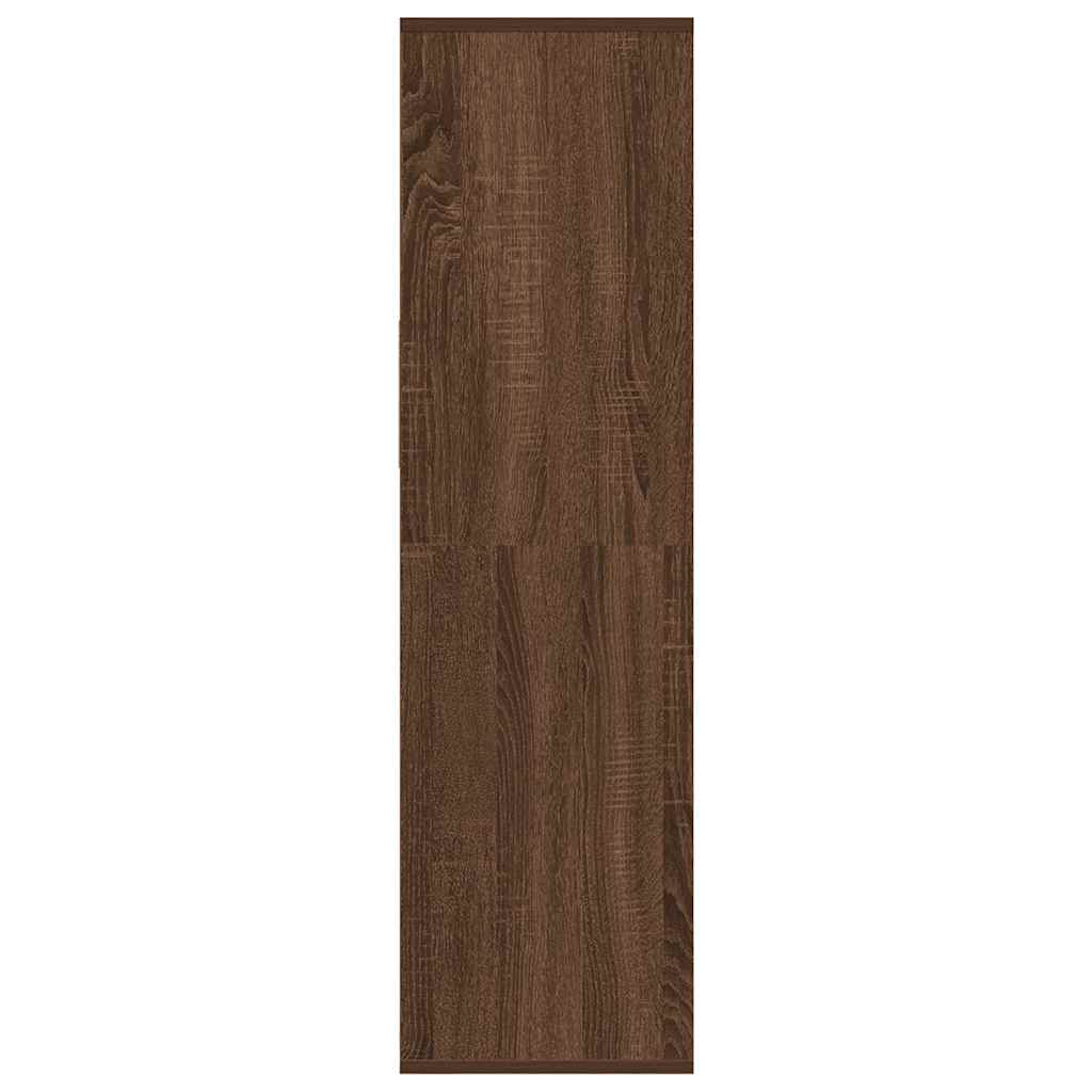 Bibliothèque chêne marron 34x31x112 cm bois d'ingénierie - XIOS