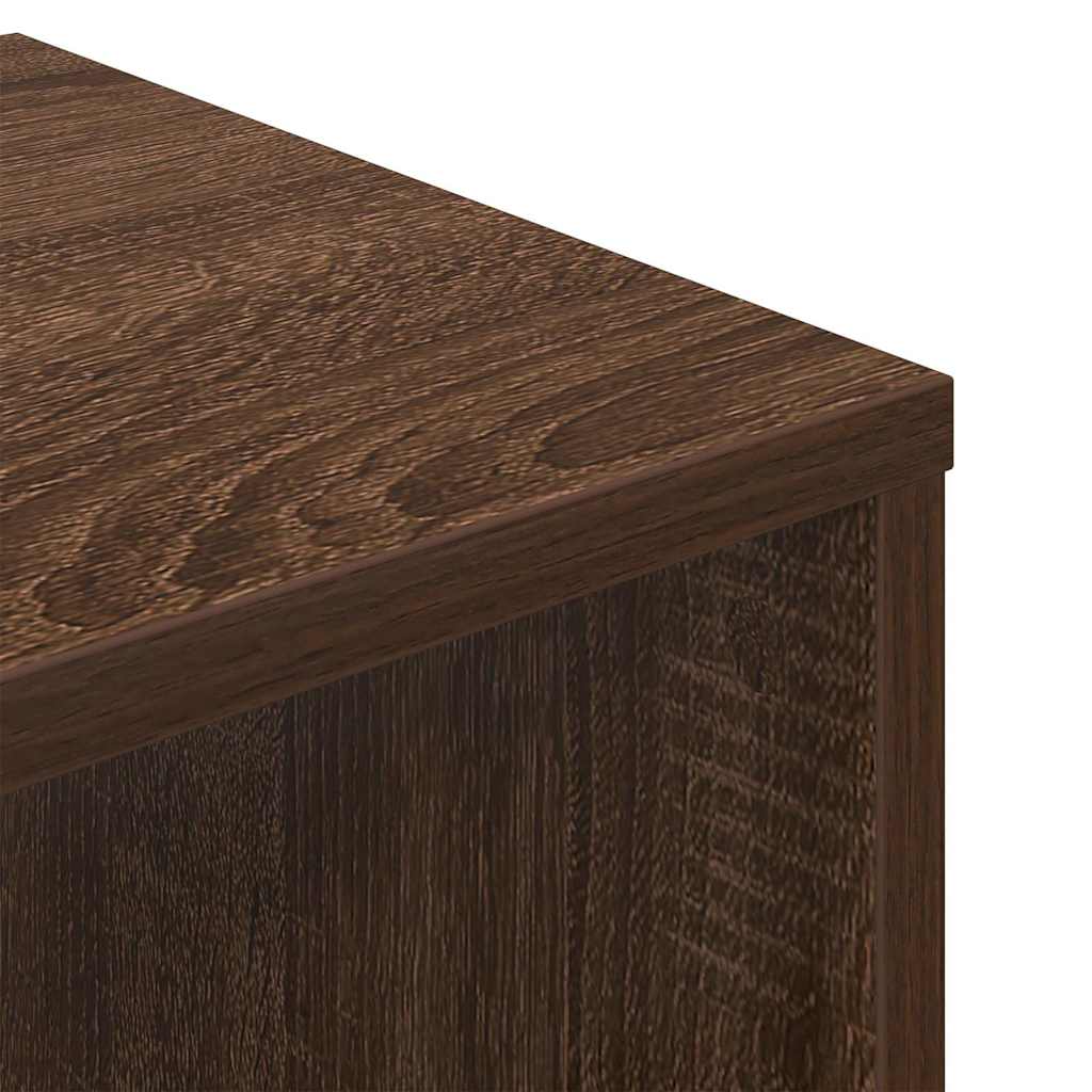Bibliothèque chêne marron 34x31x112 cm bois d'ingénierie - XIOS