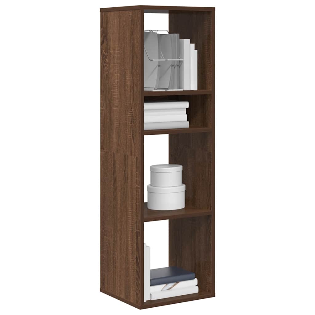 Bibliothèque chêne marron 34x31x112 cm bois d'ingénierie - XIOS