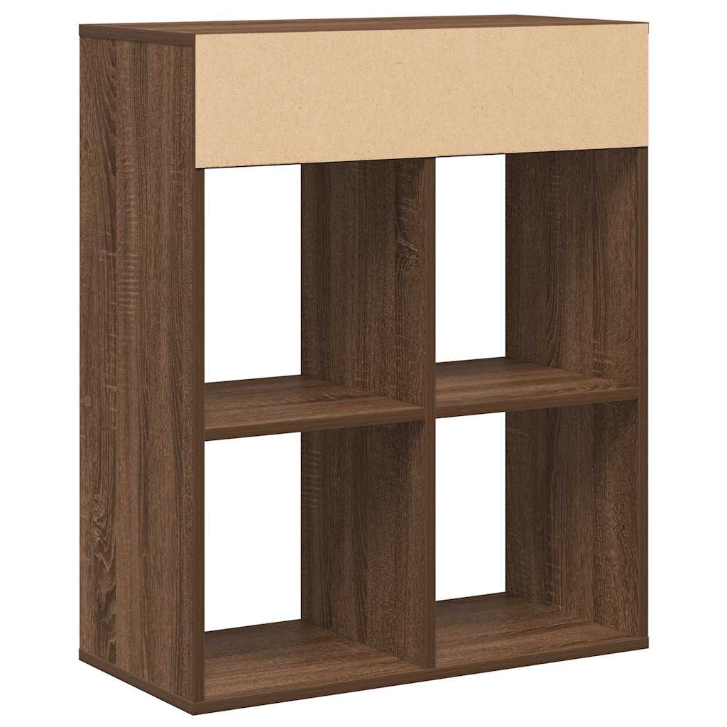 Bibliothèque chêne marron 66x31x80 cm bois d'ingénierie - XIOS
