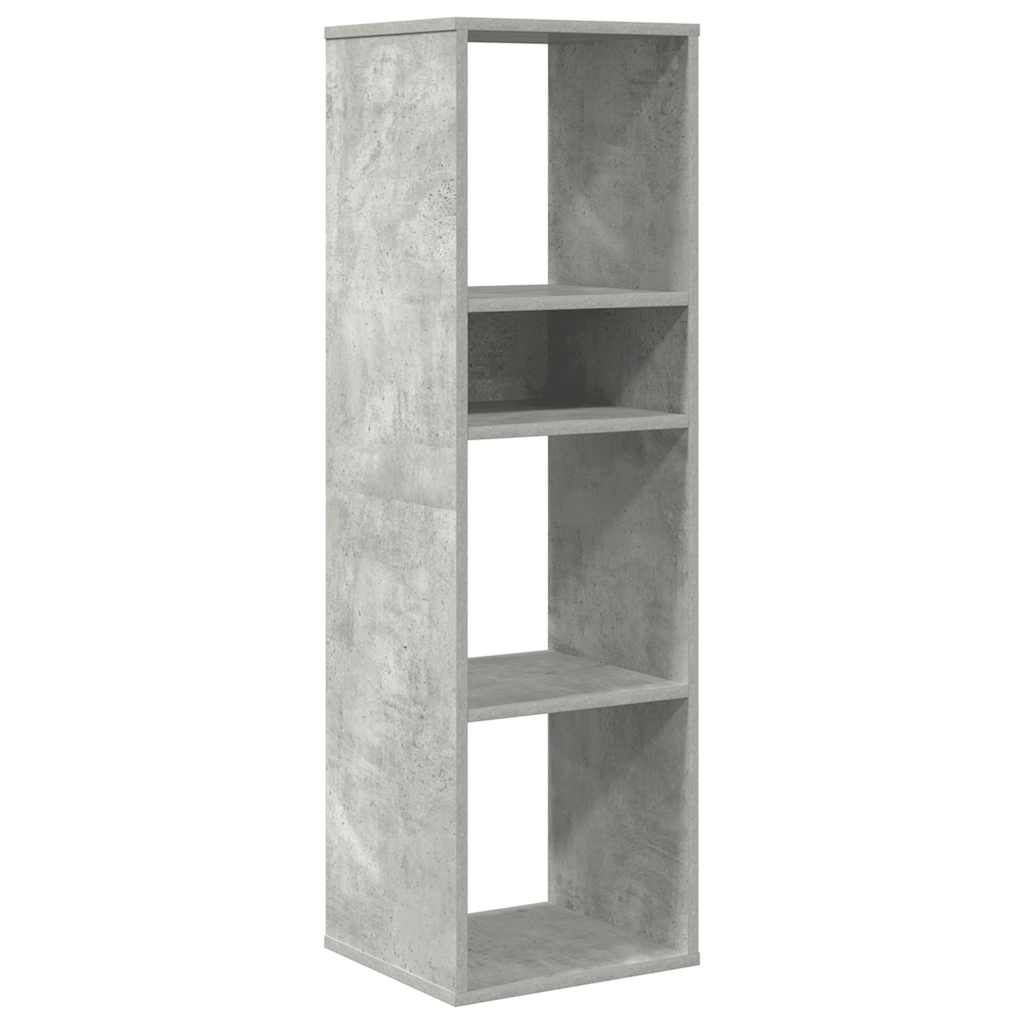 Bibliothèque gris béton 34x31x112 cm bois d'ingénierie - XIOS
