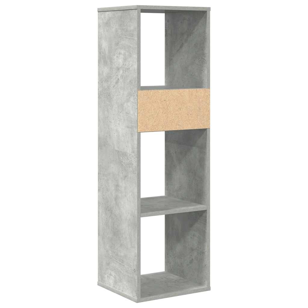 Bibliothèque gris béton 34x31x112 cm bois d'ingénierie - XIOS