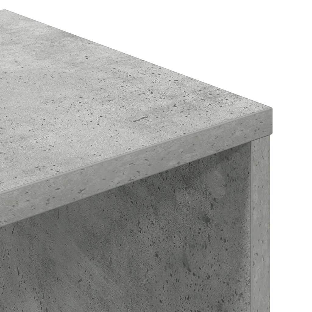 Bibliothèque gris béton 34x31x112 cm bois d'ingénierie - XIOS