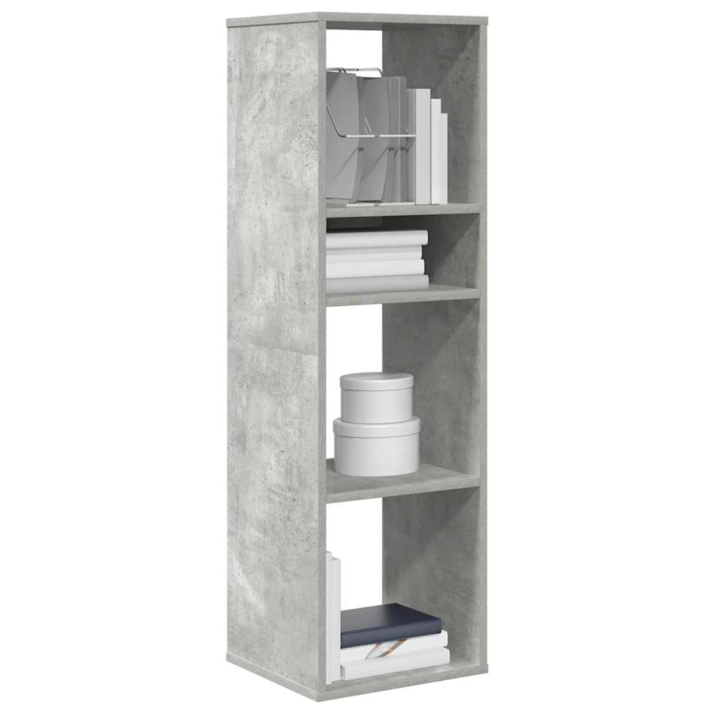 Bibliothèque gris béton 34x31x112 cm bois d'ingénierie - XIOS