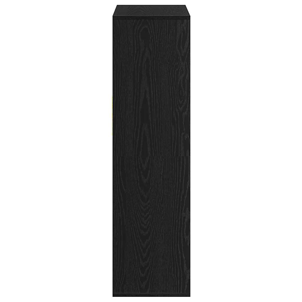 Bibliothèque noir 66x31x112 cm bois d'ingénierie - XIOS