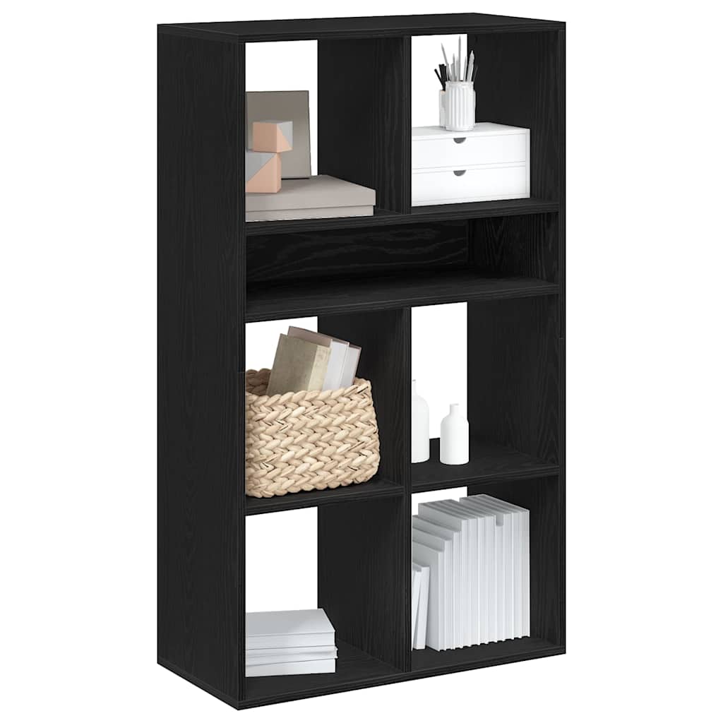 Bibliothèque noir 66x31x112 cm bois d'ingénierie - XIOS