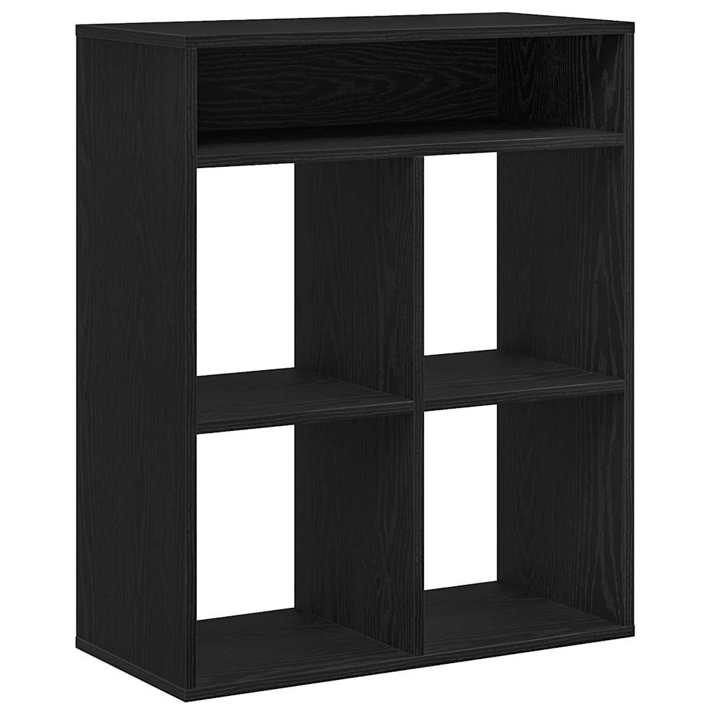 Bibliothèque noir 66x31x80 cm bois d'ingénierie - XIOS