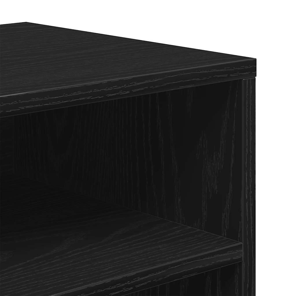 Bibliothèque noir 66x31x80 cm bois d'ingénierie - XIOS