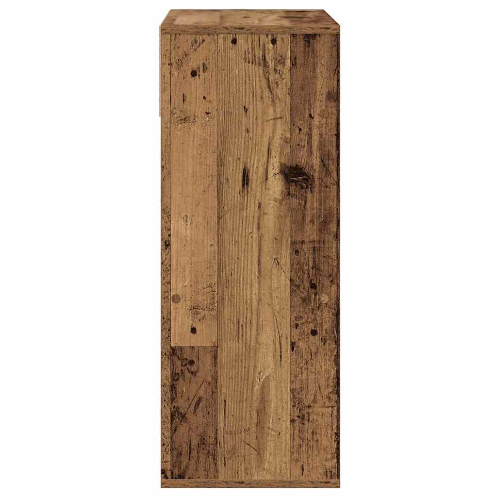 Bibliothèque vieux bois 66x31x80 cm bois d'ingénierie - XIOS