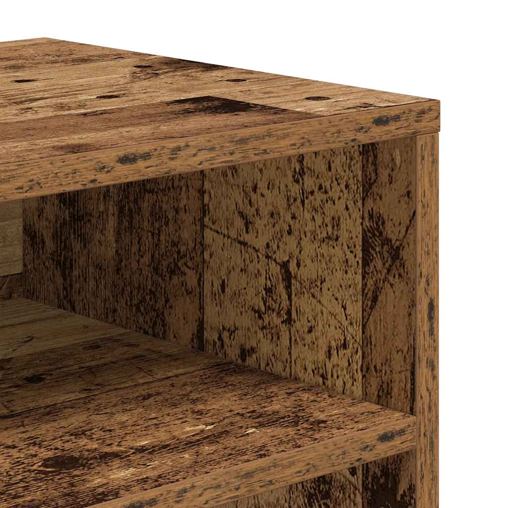 Bibliothèque vieux bois 66x31x80 cm bois d'ingénierie - XIOS