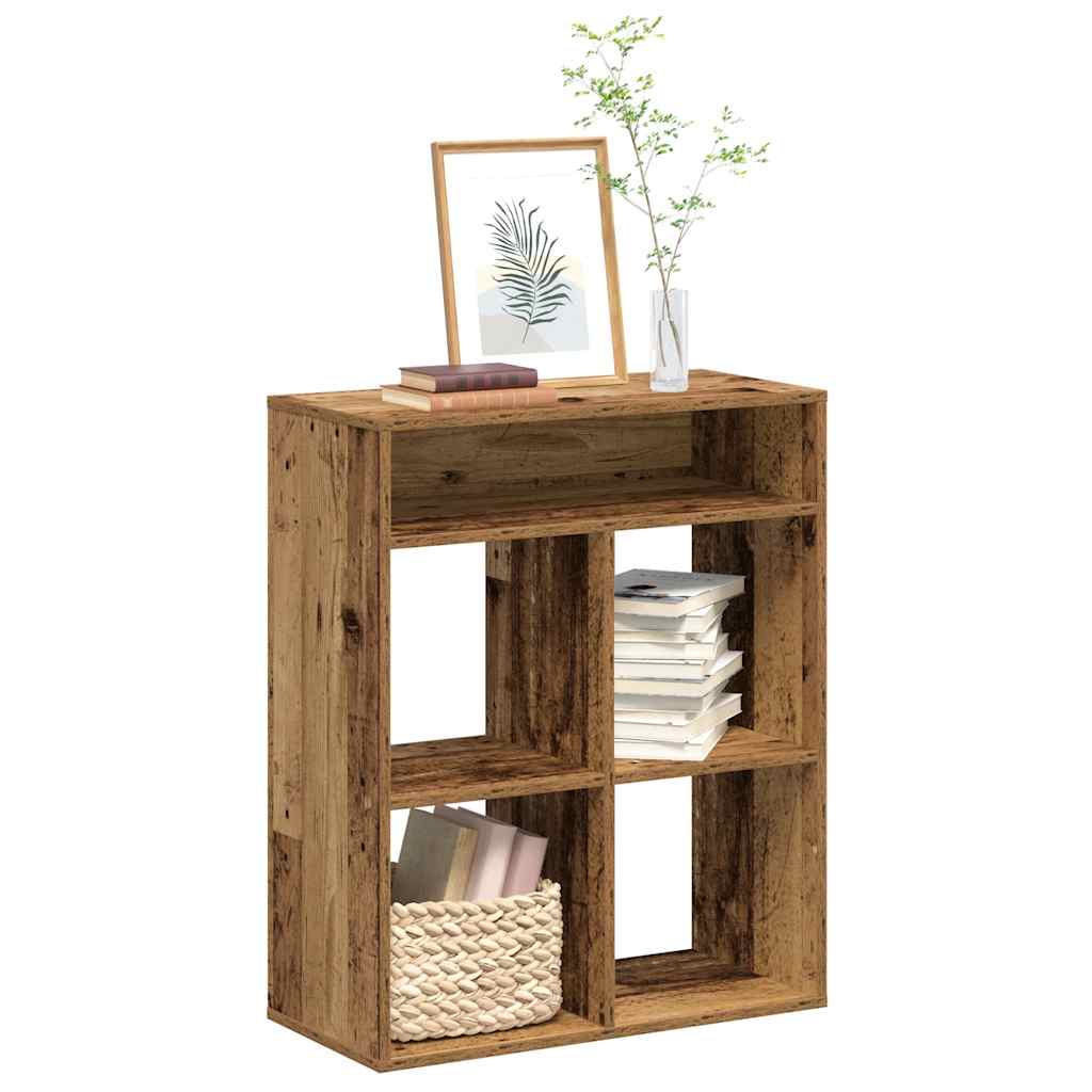 Bibliothèque vieux bois 66x31x80 cm bois d'ingénierie - XIOS