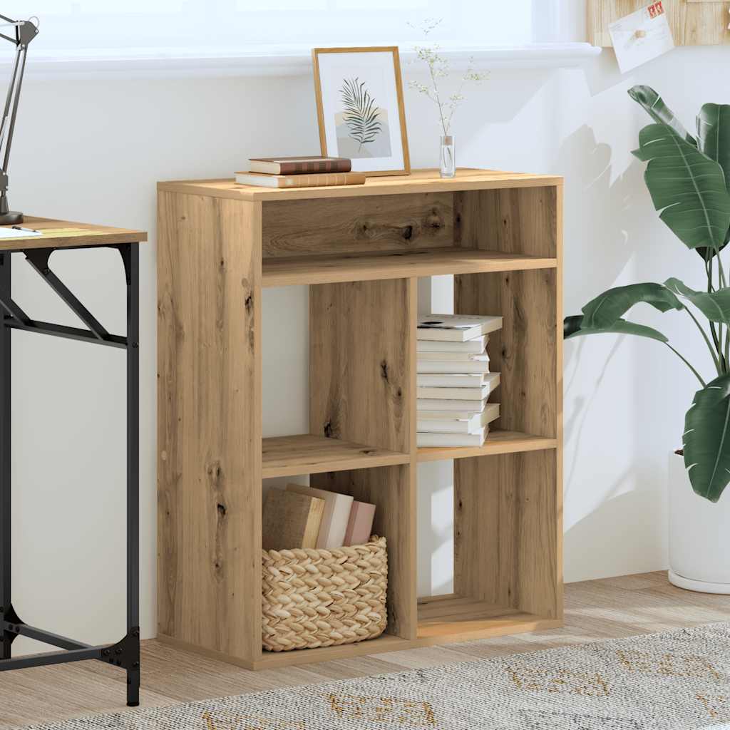 Bibliothèque chêne artisanal 66x31x80 cm bois d'ingénierie - XIOS