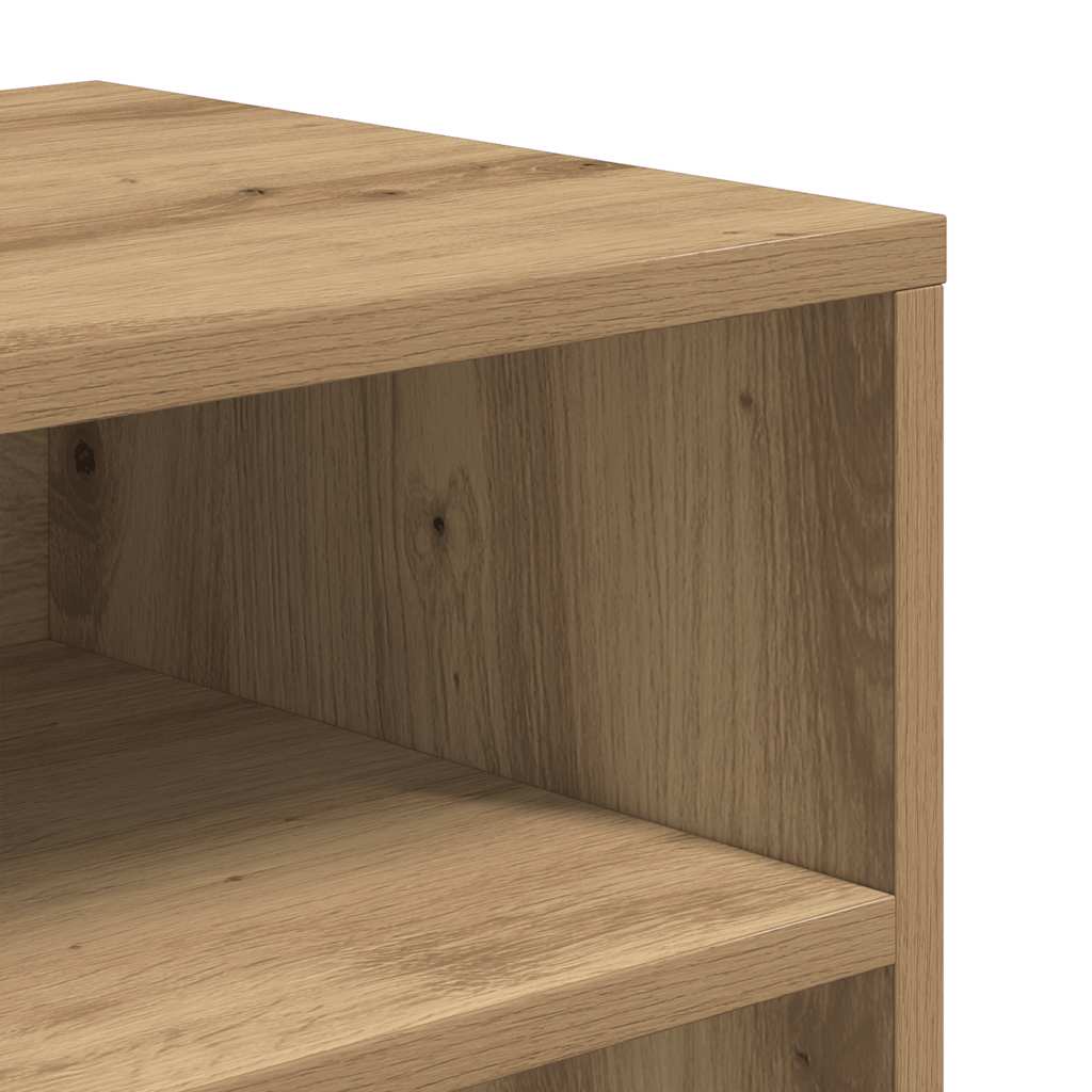 Bibliothèque chêne artisanal 66x31x80 cm bois d'ingénierie - XIOS