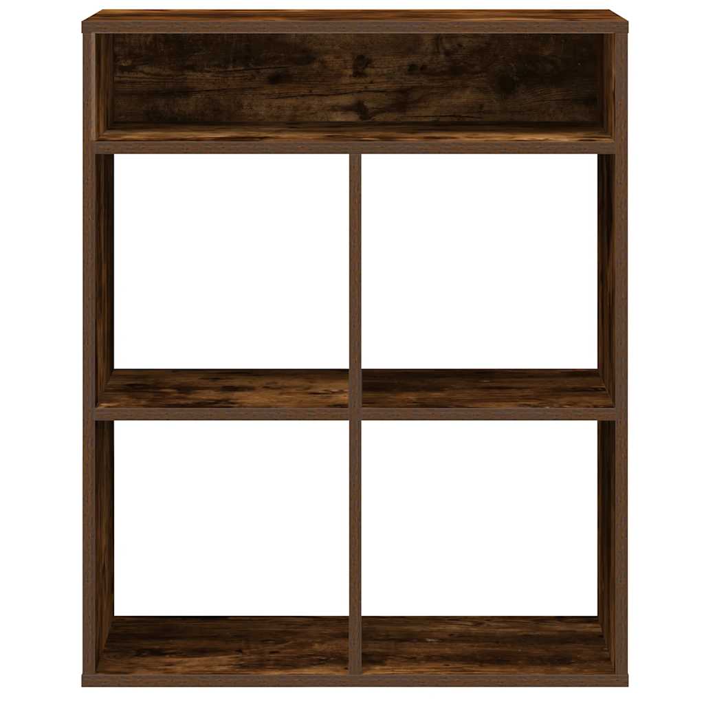Bibliothèque chêne fumé 66x31x80 cm bois d'ingénierie