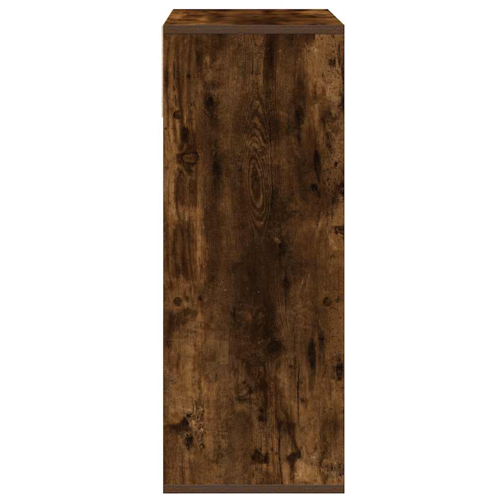 Bibliothèque chêne fumé 66x31x80 cm bois d'ingénierie