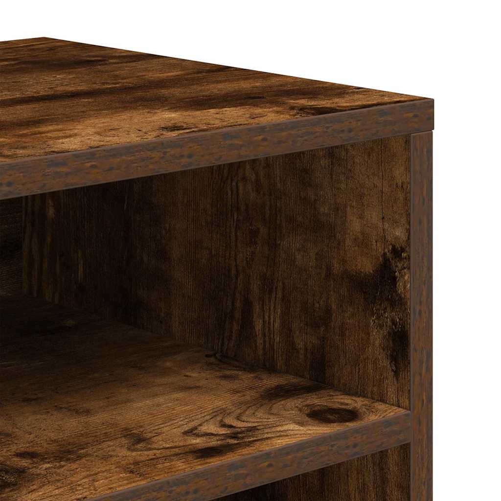 Bibliothèque chêne fumé 66x31x80 cm bois d'ingénierie