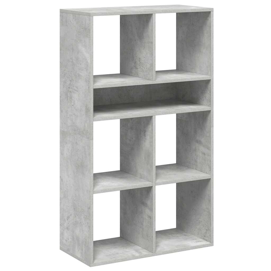 Bibliothèque gris béton 66x31x112 cm bois d'ingénierie - XIOS