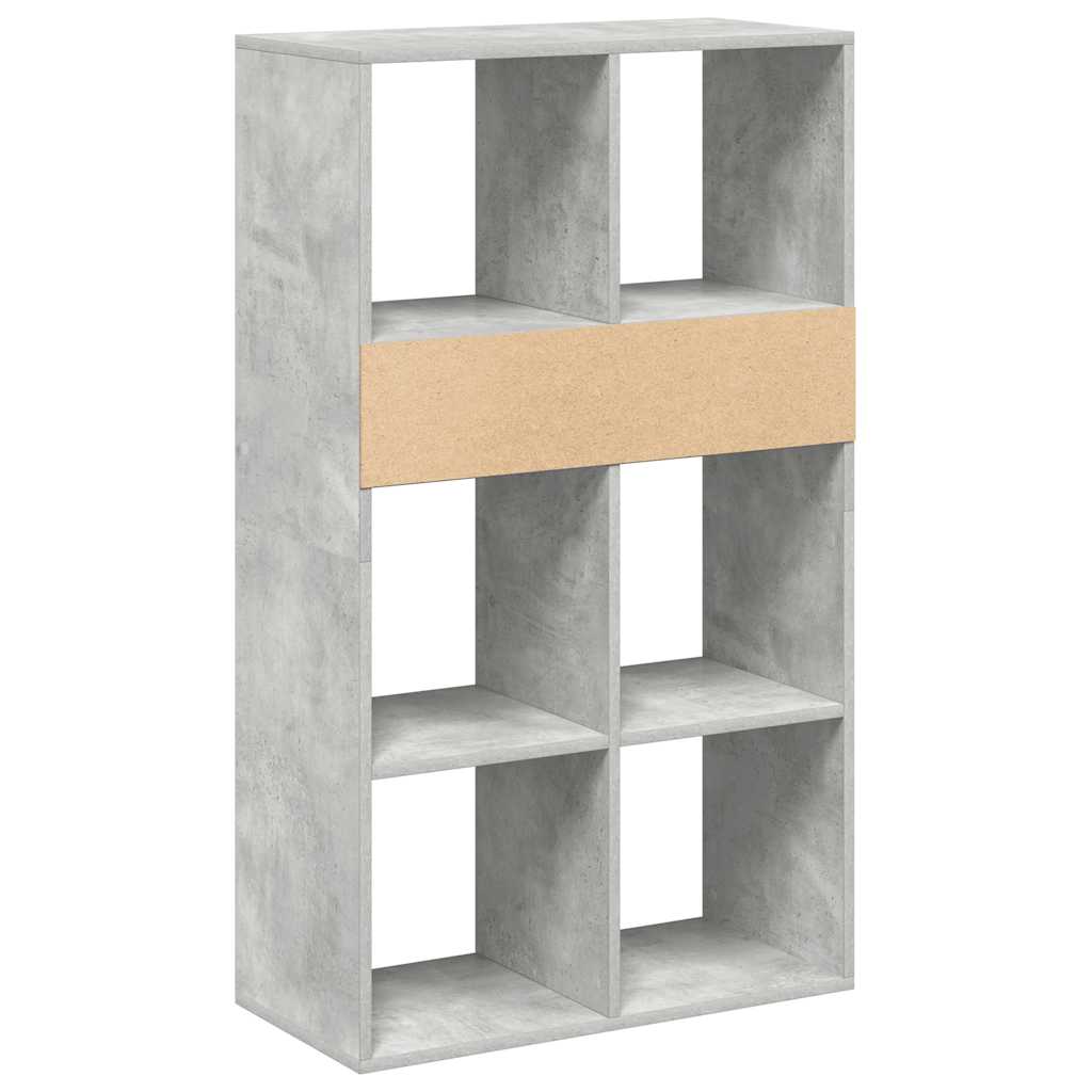 Bibliothèque gris béton 66x31x112 cm bois d'ingénierie - XIOS