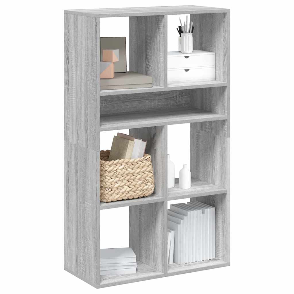 Bibliothèque sonoma gris 66x31x112 cm bois d'ingénierie - XIOS