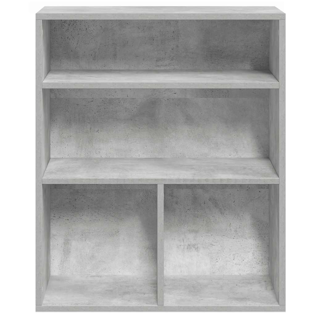 Bibliothèque gris béton 60x30x71,5 cm bois d'ingénierie - XIOS