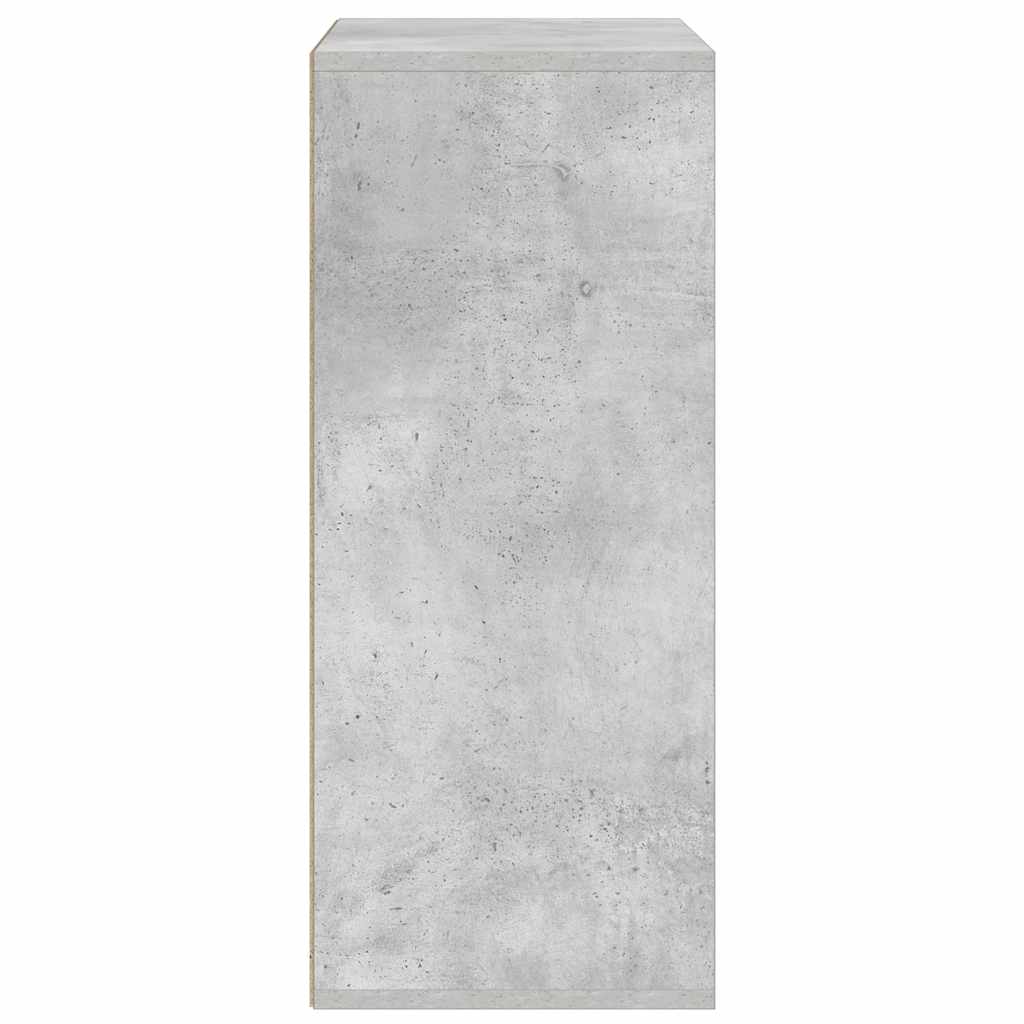 Bibliothèque gris béton 60x30x71,5 cm bois d'ingénierie - XIOS