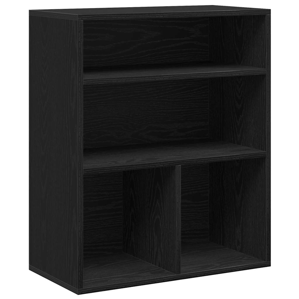 Bibliothèque noir 60x30x71,5 cm bois d'ingénierie - XIOS