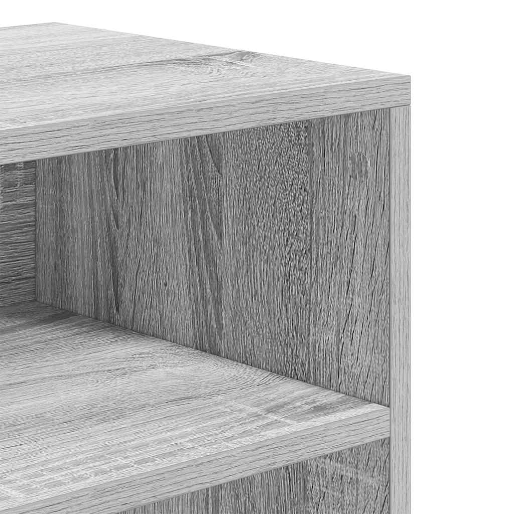 Bibliothèque sonoma gris 60x30x71,5 cm bois d'ingénierie - XIOS