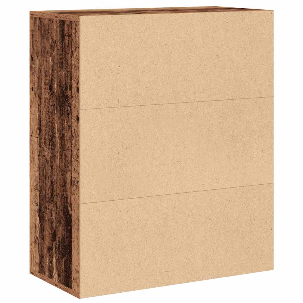 Bibliothèque vieux bois 60x30x71,5 cm bois d'ingénierie - XIOS